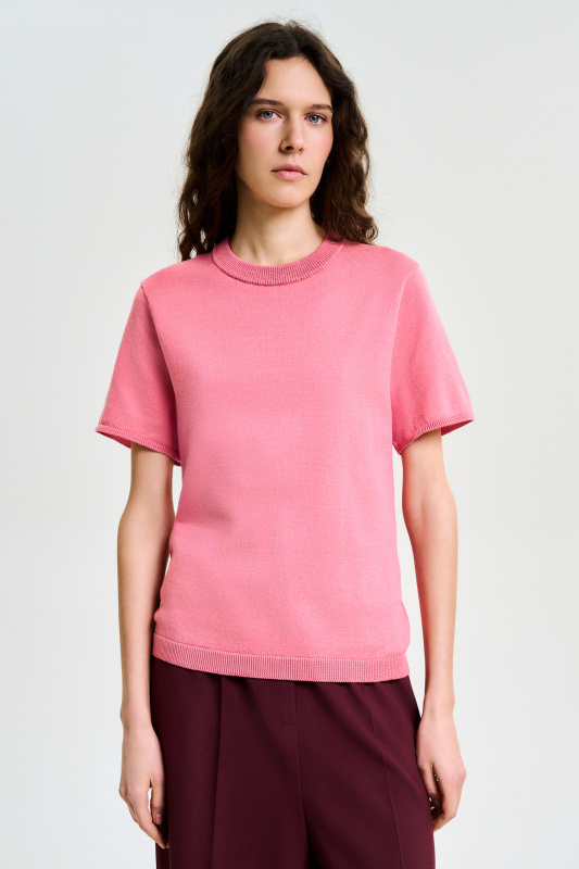 Футболка вязаная LIGHT PINK